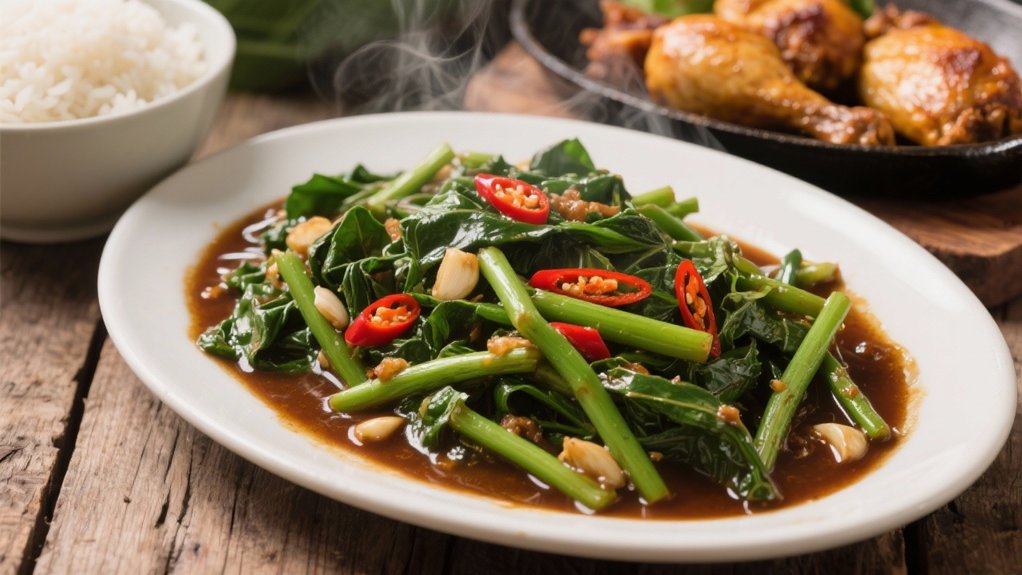 adobong kangkong tangy vegetable side