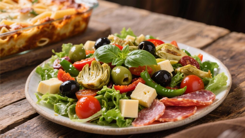 antipasto salad enhances ziti