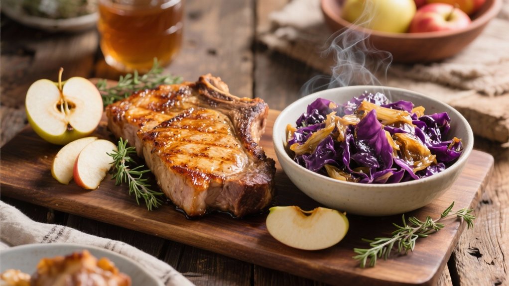 apple cider braised cabbage