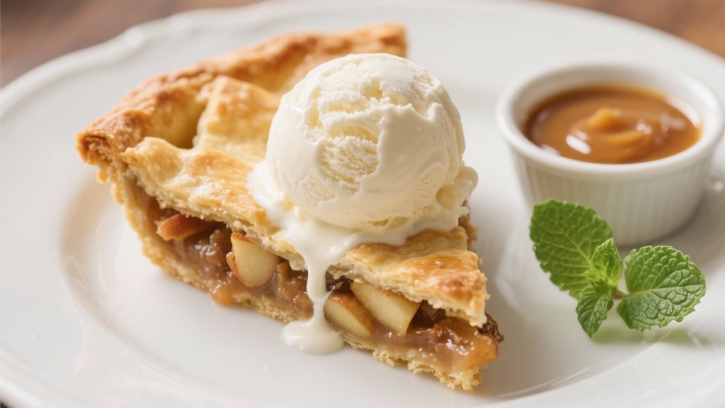 apple pie with ice cream