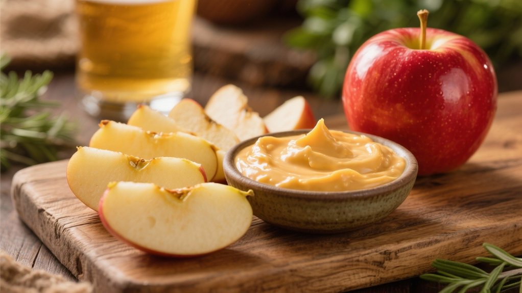 apple slices with dip