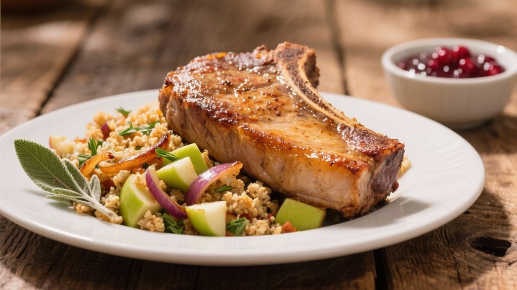 apple stuffing enhances pork