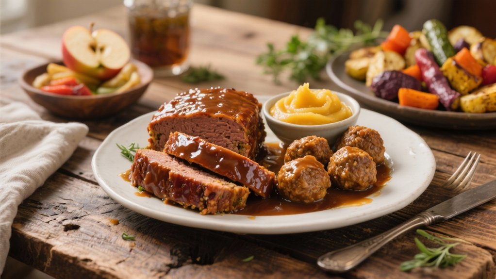 applesauce complements meatloaf and meatballs