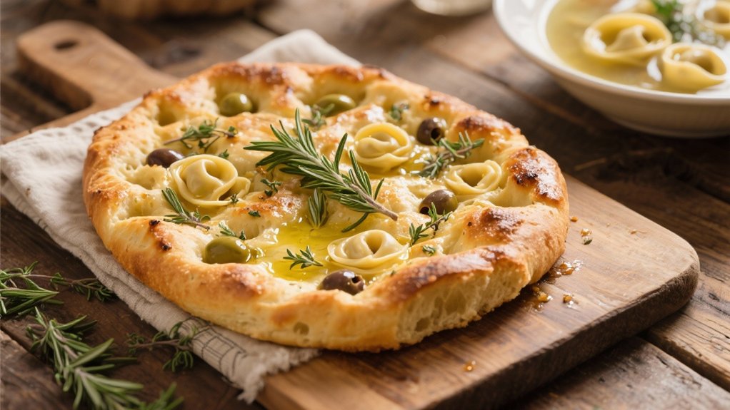 aromatic herb infused italian flatbread