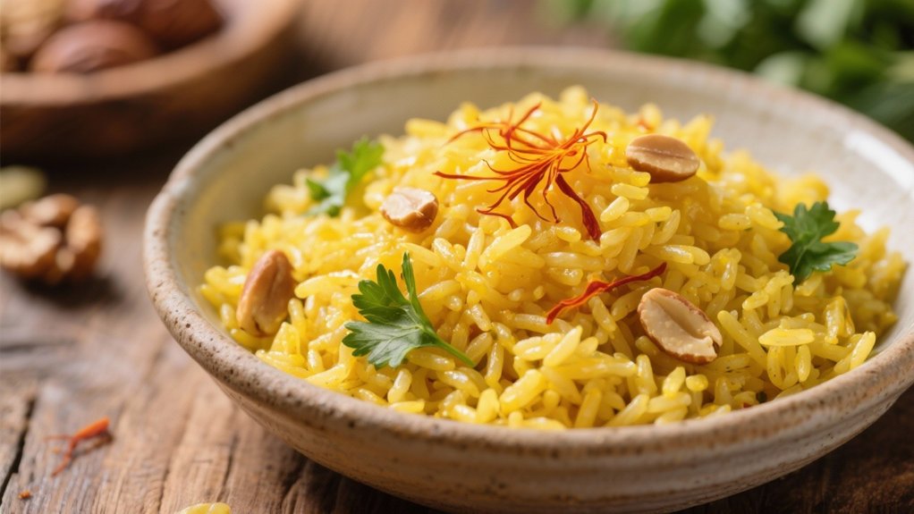 aromatic saffron rice pilaf