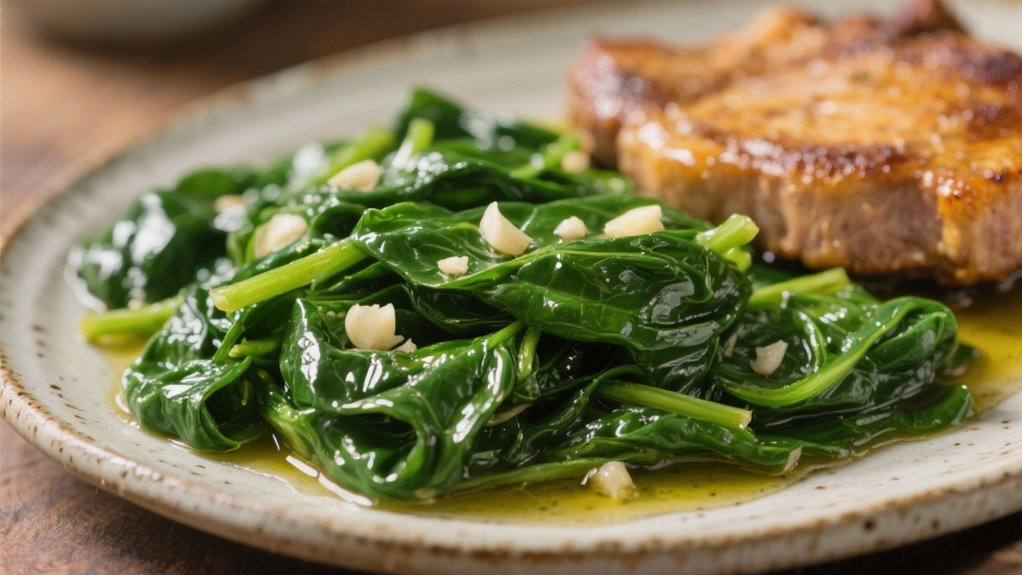 aromatic saut ed spinach delight