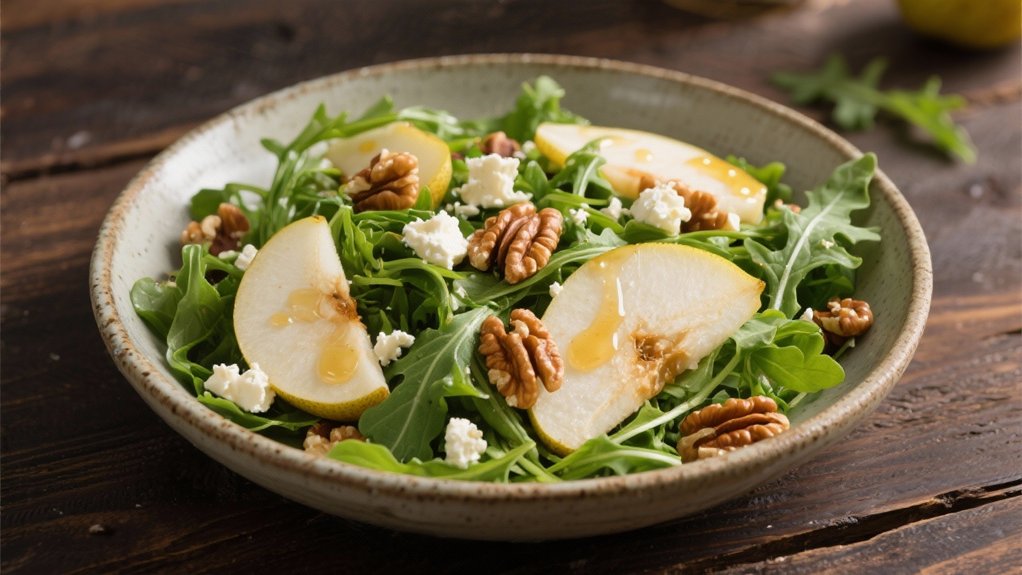 arugula pear salad balance