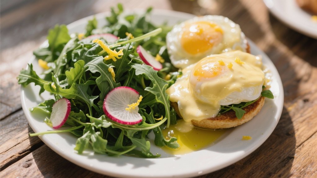 arugula salad complements eggs