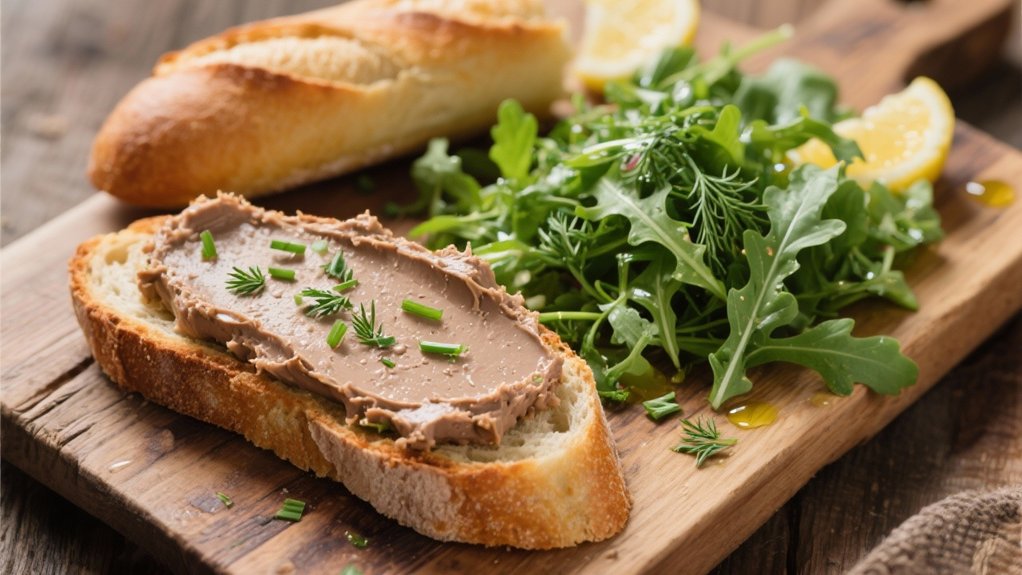 arugula salad complements pate