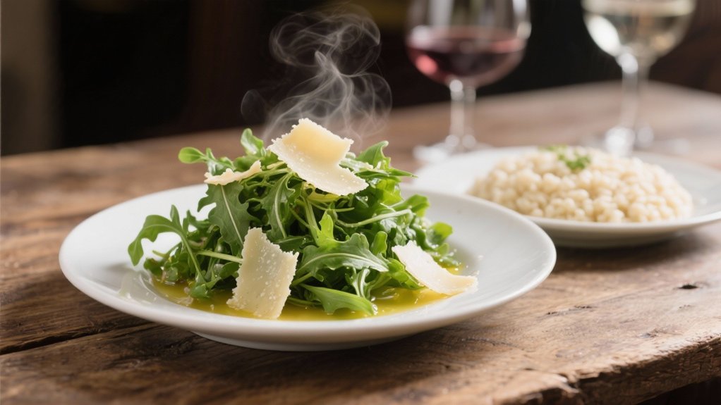 arugula salad complements risotto
