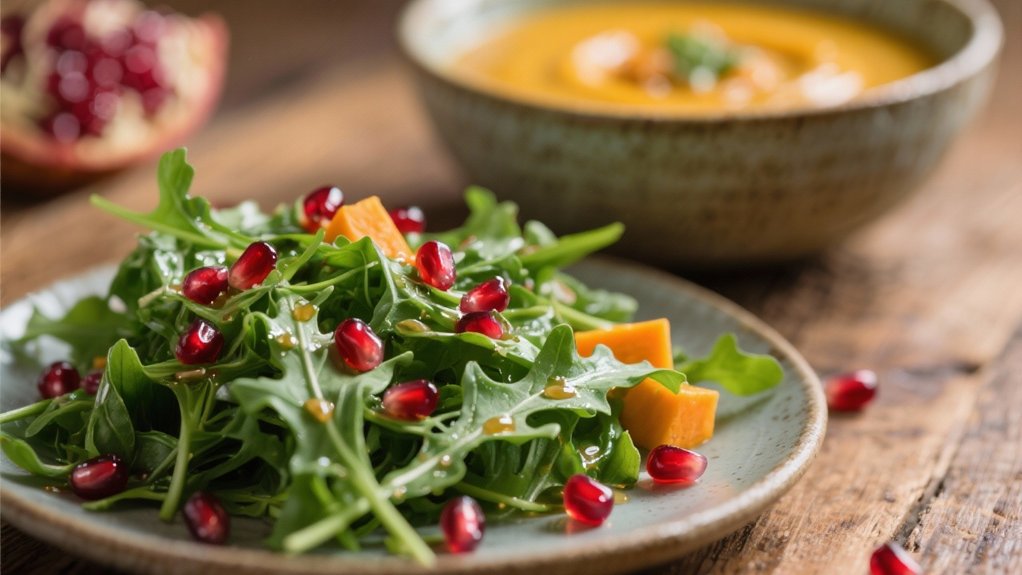 arugula salad with pomegranate