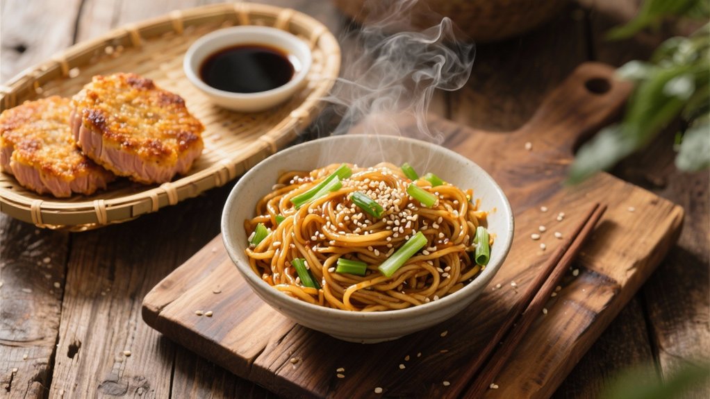 asian noodles with tuna