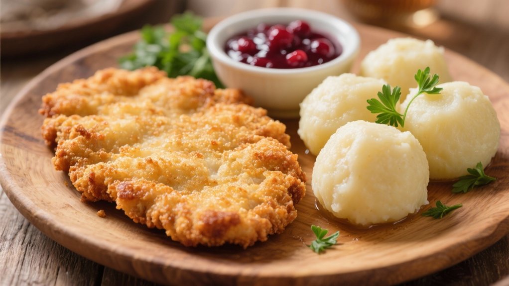 austrian dumplings enhance schnitzel
