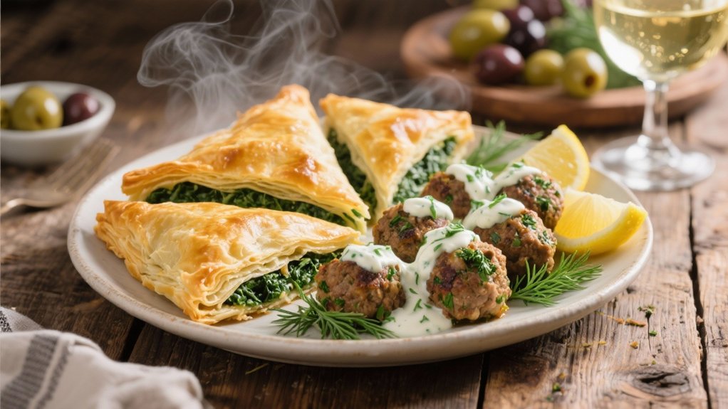 authentic flaky spinach pie