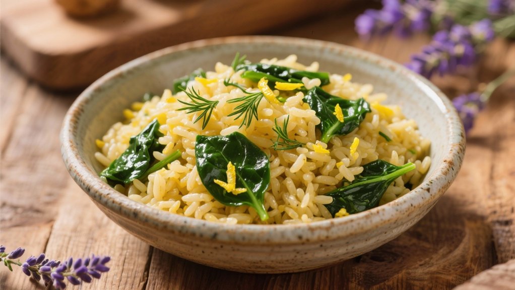 authentic greek spinach rice