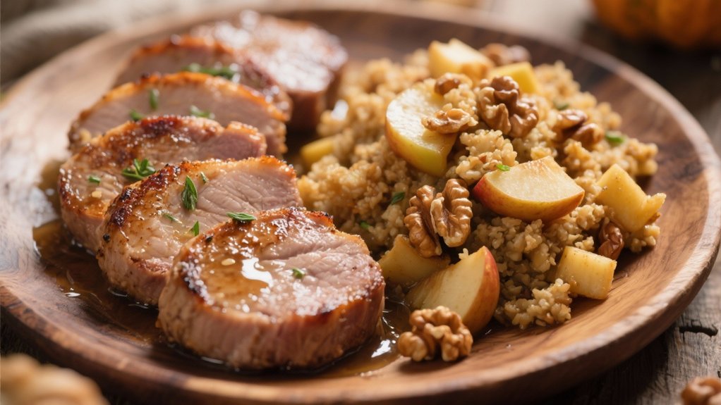 autumn inspired apple walnut stuffing