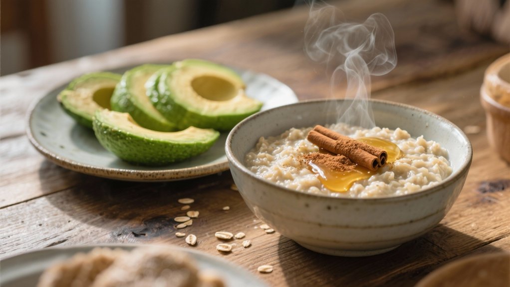 avocado enhances oatmeal breakfast