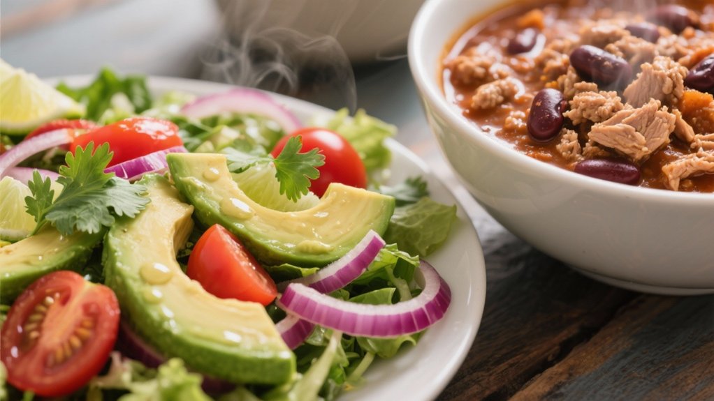 avocado salad complements chili