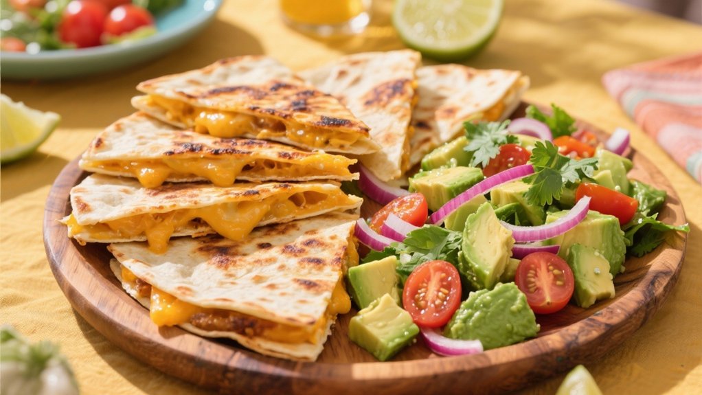 avocado salad complements quesadillas