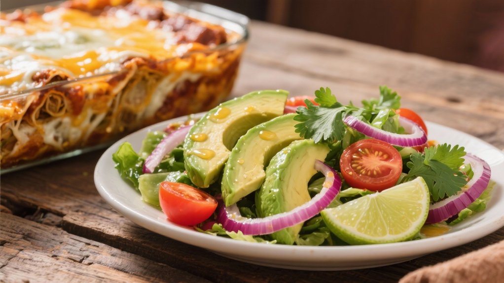 avocado salad enhances enchiladas
