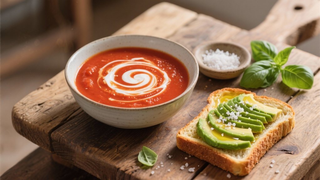 avocado toast complements soup