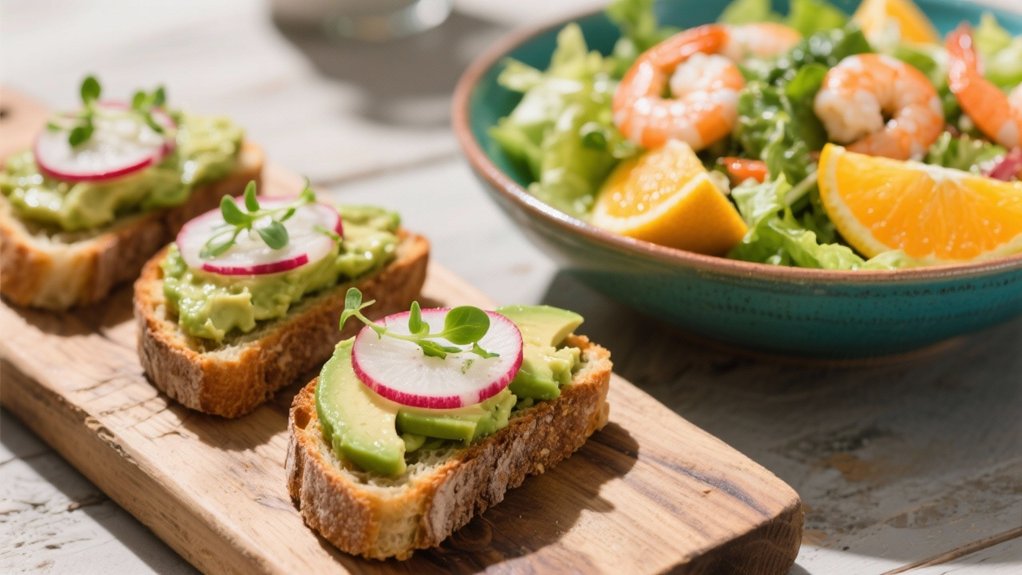 avocado toast shrimp pairing