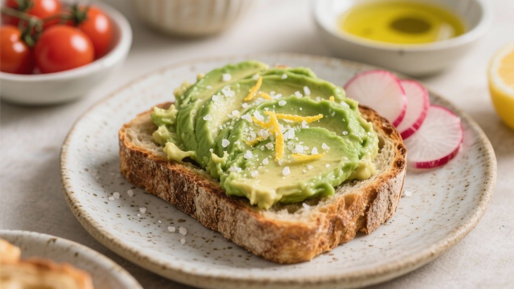 avocado toast with lemon