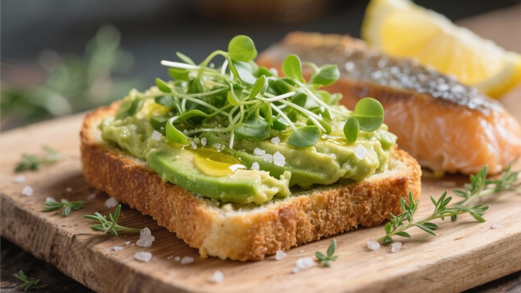 avocado toast with microgreens