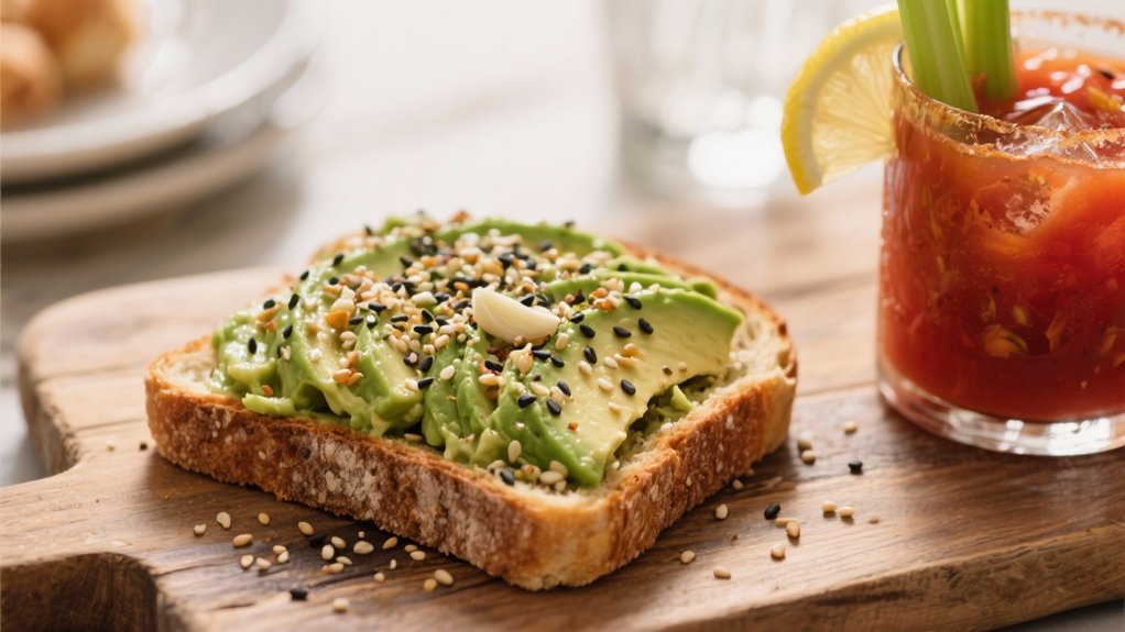 avocado toast with seasoning