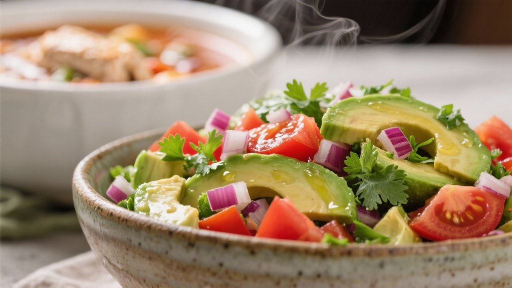 avocado tomato salad contrast