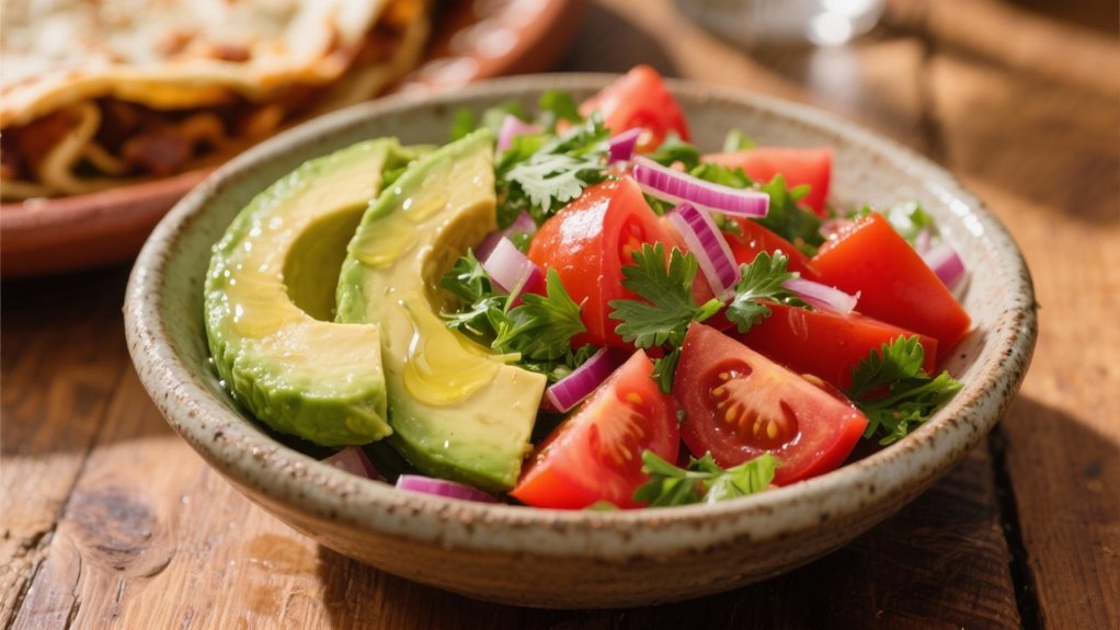 avocado tomato salad preparation