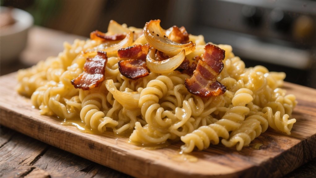 bacon and caramelized onions