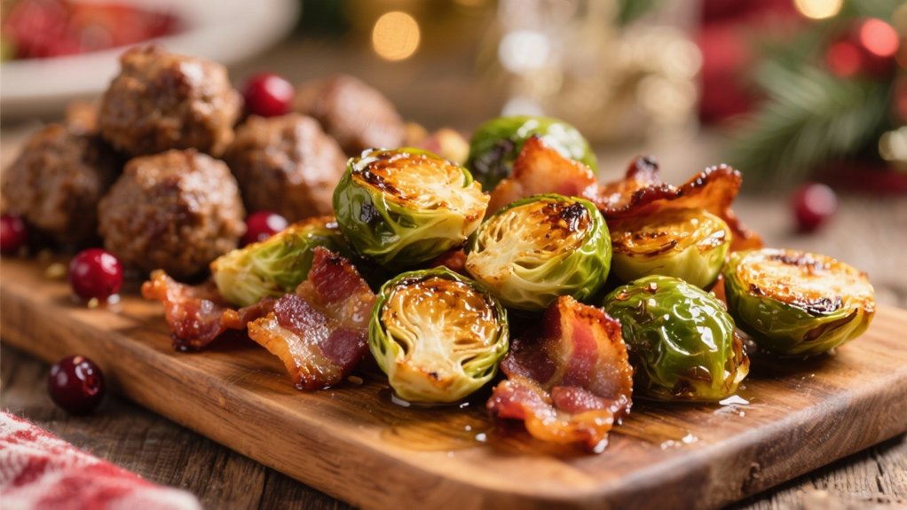 bacon enhanced roasted brussels sprouts