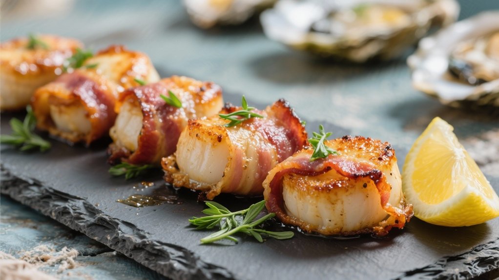 bacon enhances scallop elegance
