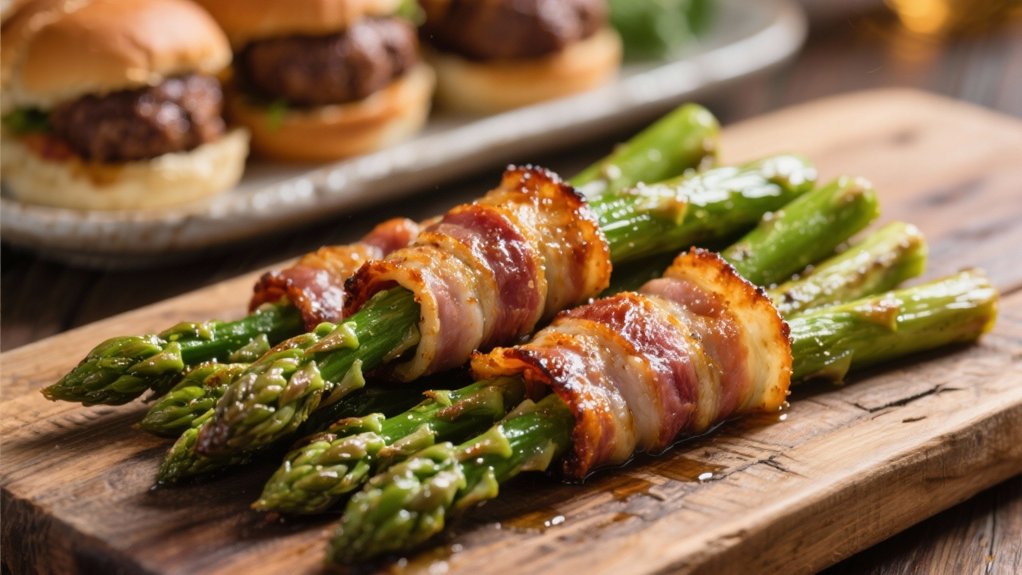 bacon enhances tender asparagus