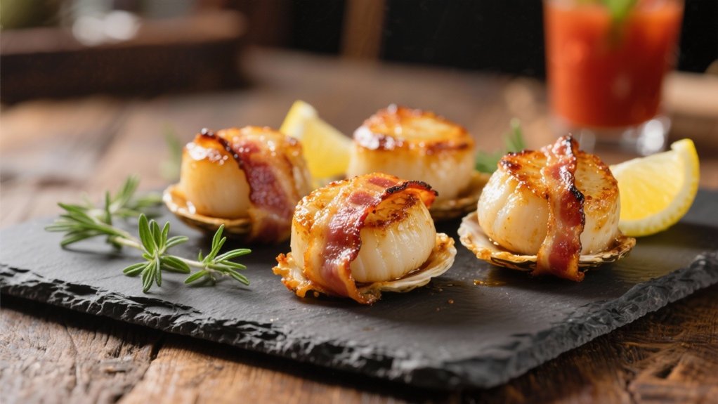 bacon filled seafood savory delight