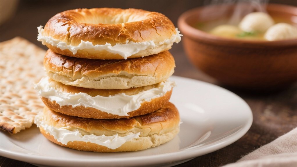 bagels and cream cheese