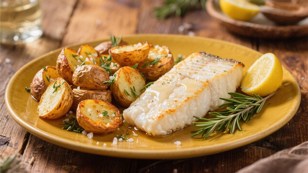 baked cod with white wine