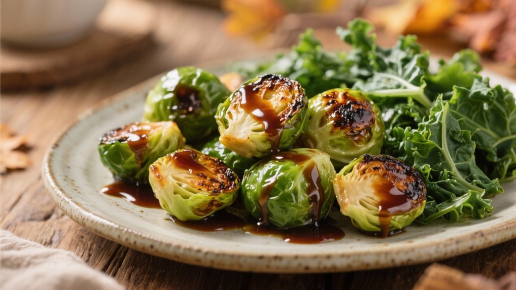 balsamic brussels sprouts kale salad