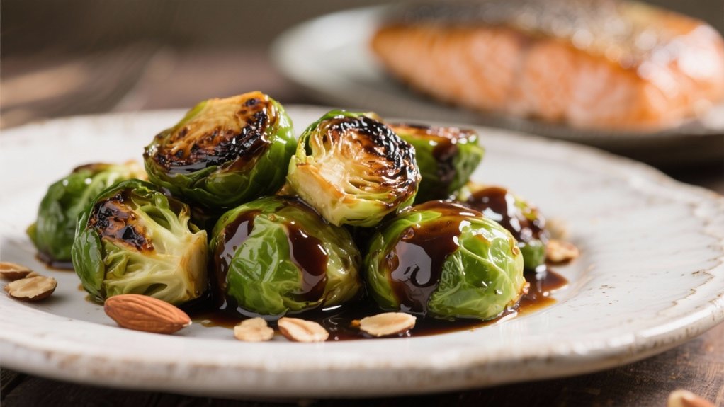 balsamic glazed crispy brussels sprouts