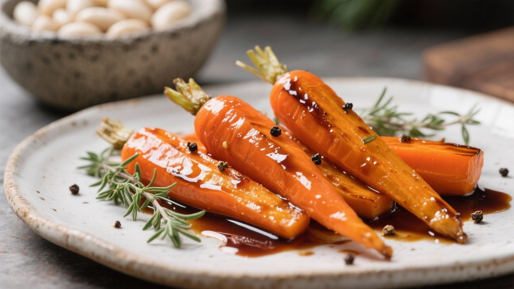balsamic glazed glossy carrots