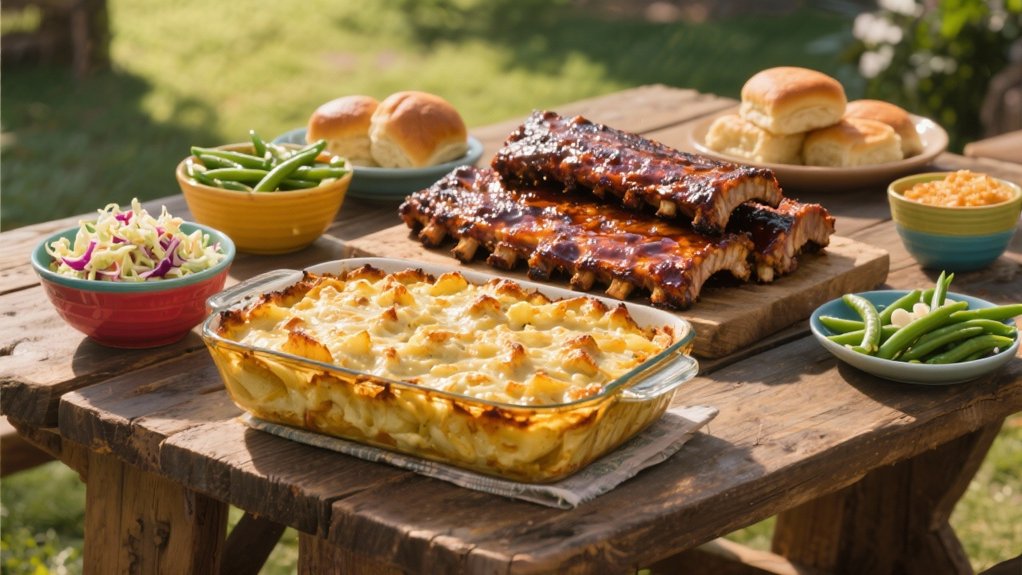 barbecue ribs with potatoes