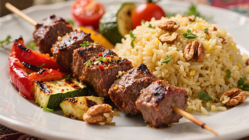 beef kebabs with spices