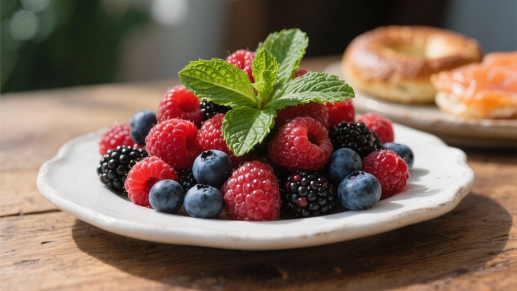 berries and mint pairing