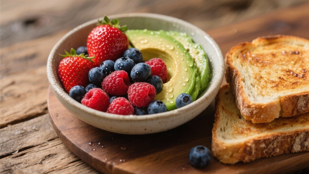 berry topped avocado toast