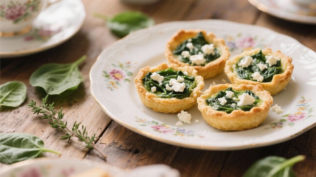 bite sized spinach quiche delights