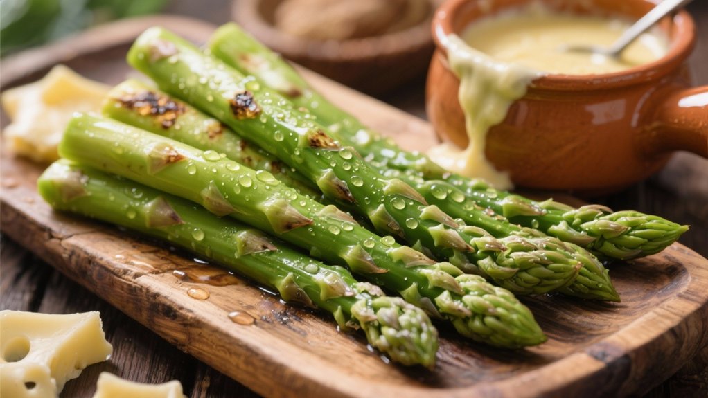 blanched asparagus for fondue
