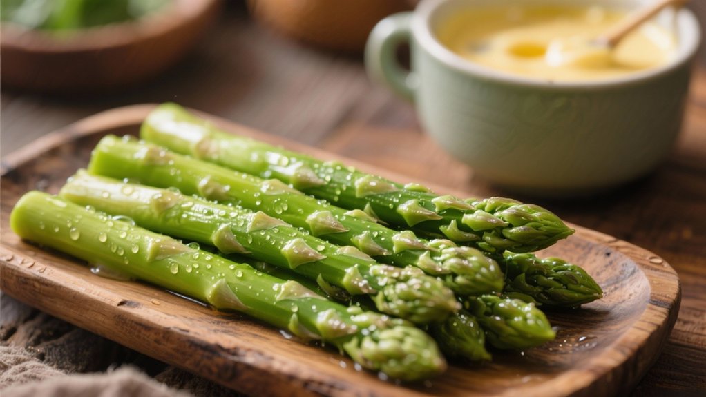 blanched asparagus for fondue