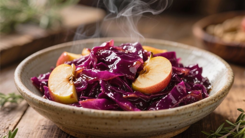 braised cabbage with apples