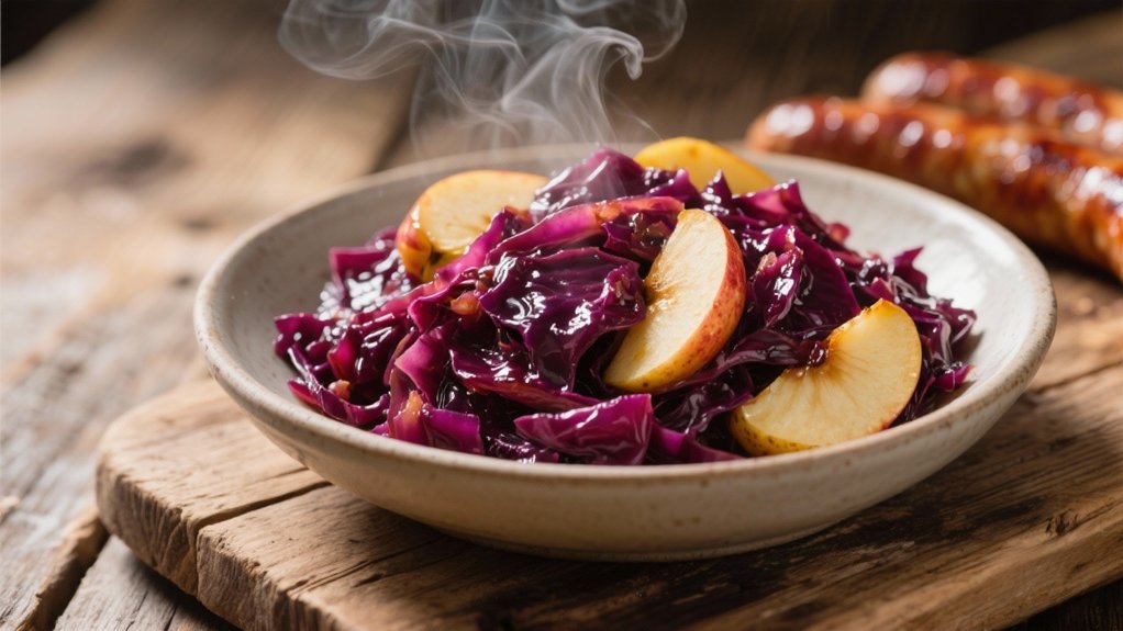 braised cabbage with apples